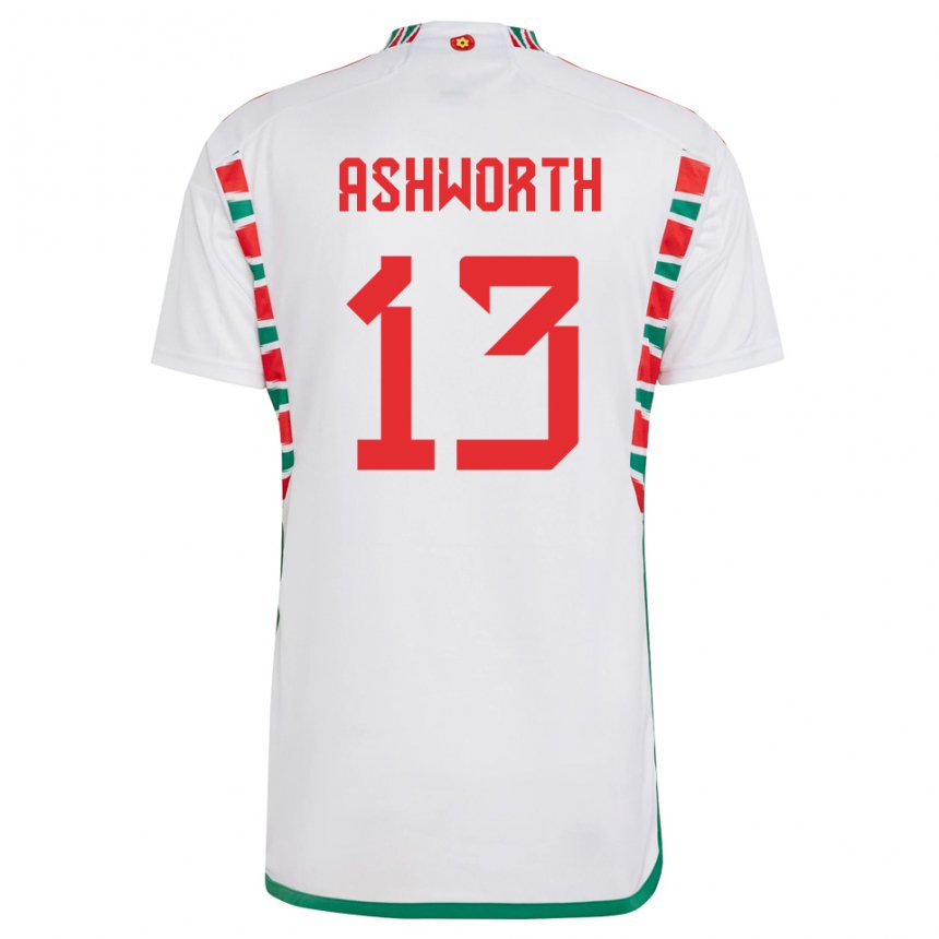 Criança Camisola Galesa Fin Ashworth #13 Branco Alternativa 22-24 Camisa