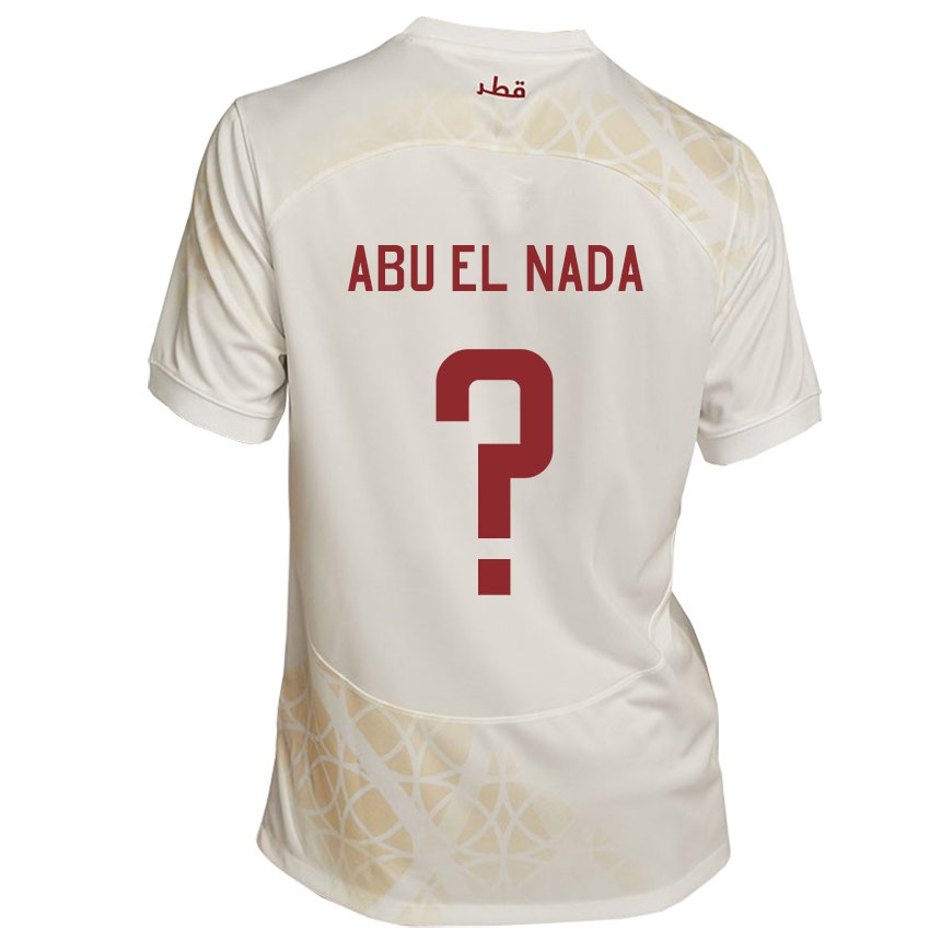 Criança Camisola Catari Mahmoud Abu El Nada #0 Bege Dourado Alternativa 22-24 Camisa