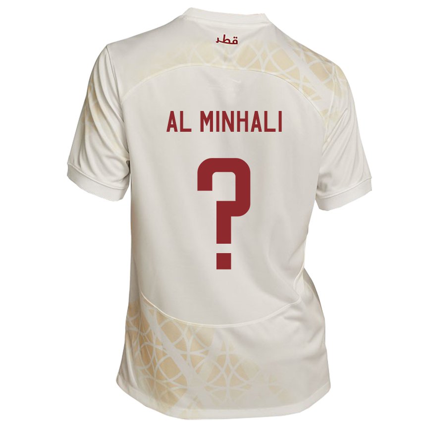 Criança Camisola Catari Ahmad Al Minhali #0 Bege Dourado Alternativa 22-24 Camisa