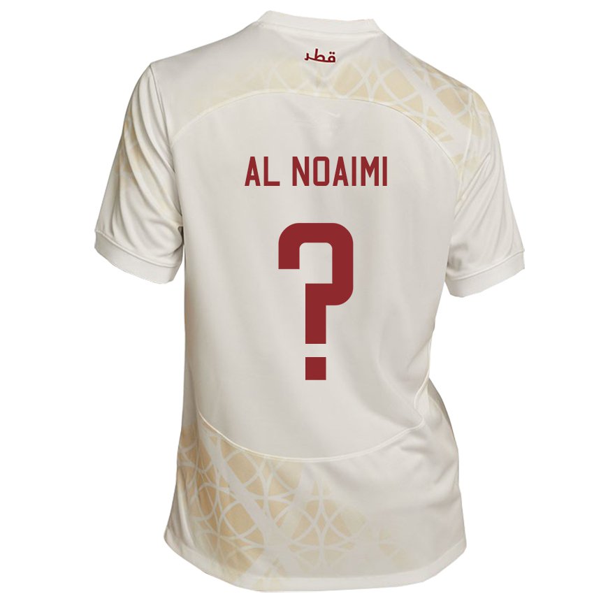 Criança Camisola Catari Mohammad Al Noaimi #0 Bege Dourado Alternativa 22-24 Camisa