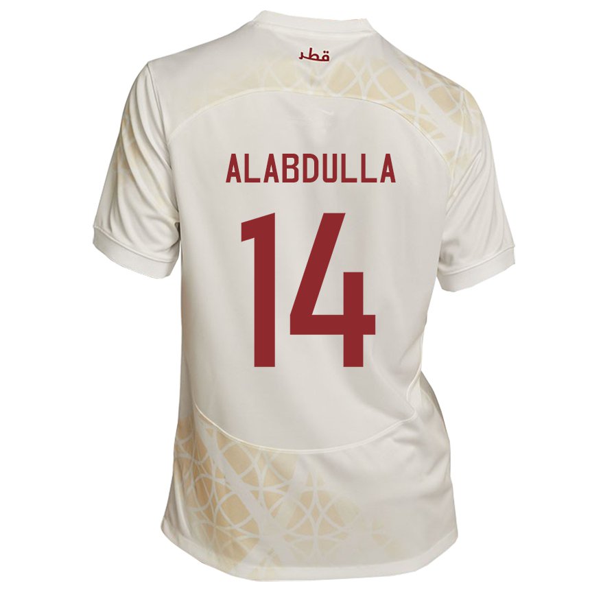 Criança Camisola Catari Moudhi Alabdulla #14 Bege Dourado Alternativa 22-24 Camisa