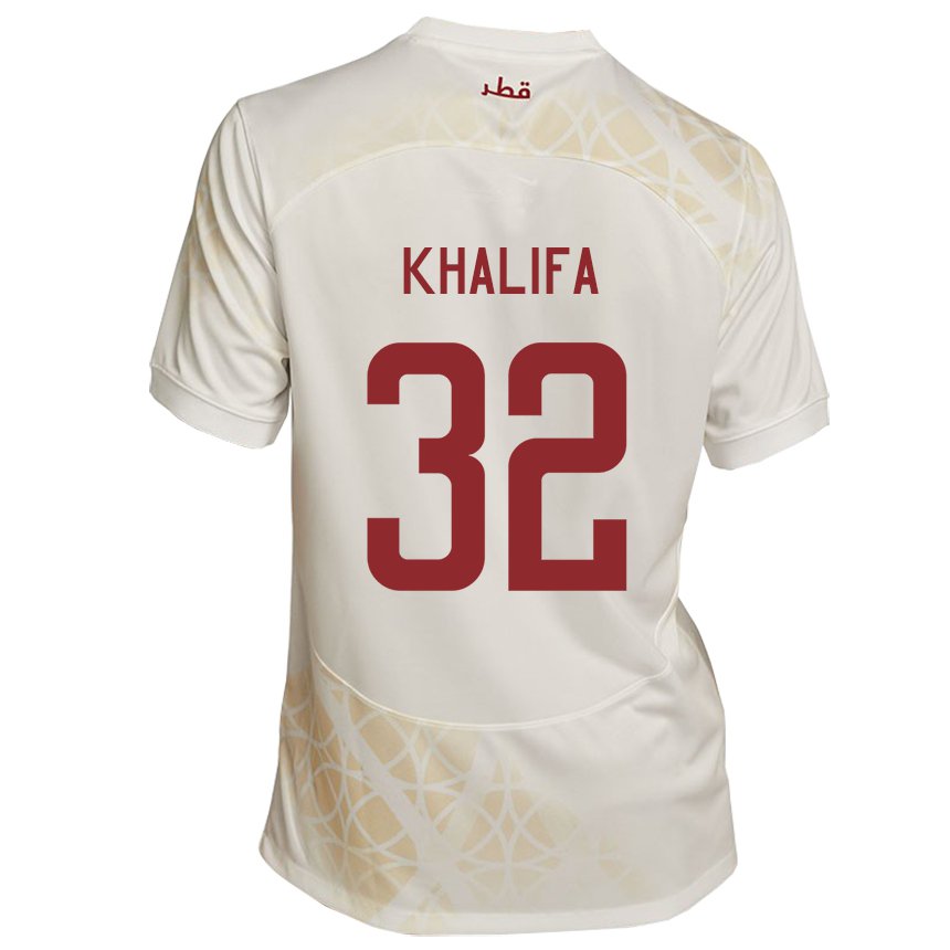 Criança Camisola Catari Duana Khalifa #32 Bege Dourado Alternativa 22-24 Camisa