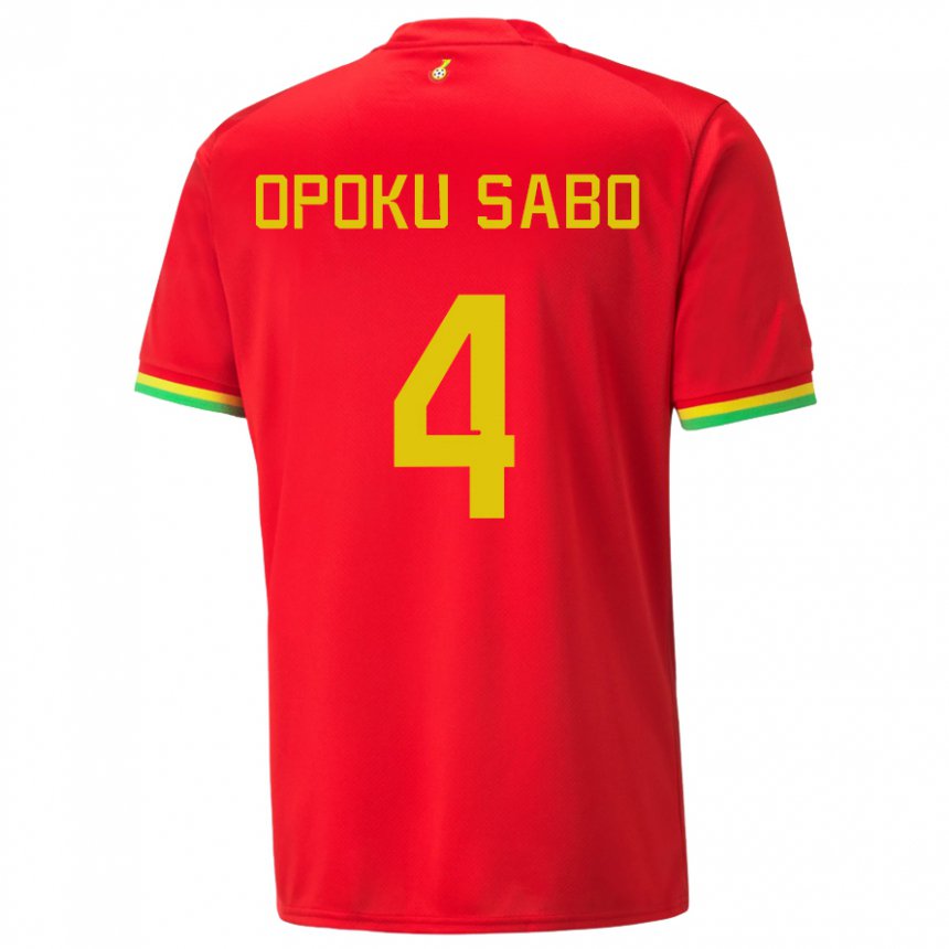 Criança Camisola Ganesa Alex Opoku Sabo #4 Vermelho Alternativa 22-24 Camisa