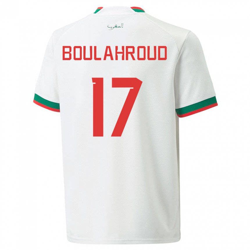 Criança Camisola Marroquina Charaf Eddine Boulahroud #17 Branco Alternativa 22-24 Camisa