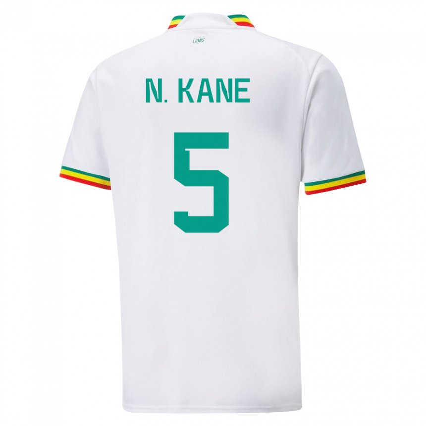 Homem Camisola Senegalesa Ndeye Ndiaye Kane #5 Branco Principal 22-24 Camisa