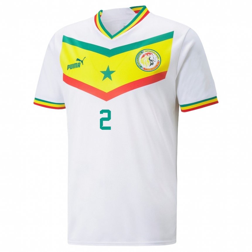 Homem Camisola Senegalesa Moussa N Diaye #2 Branco Principal 22-24 Camisa