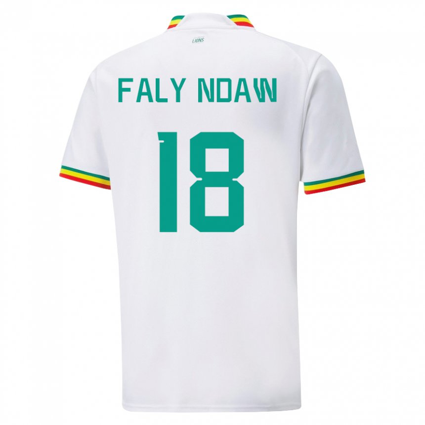 Homem Camisola Senegalesa Faly Ndaw #18 Branco Principal 22-24 Camisa