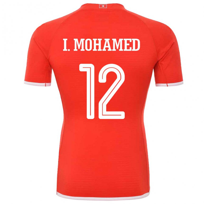 Homem Camisola Tunisiana Ibtissem Ben Mohamed #12 Vermelho Principal 22-24 Camisa