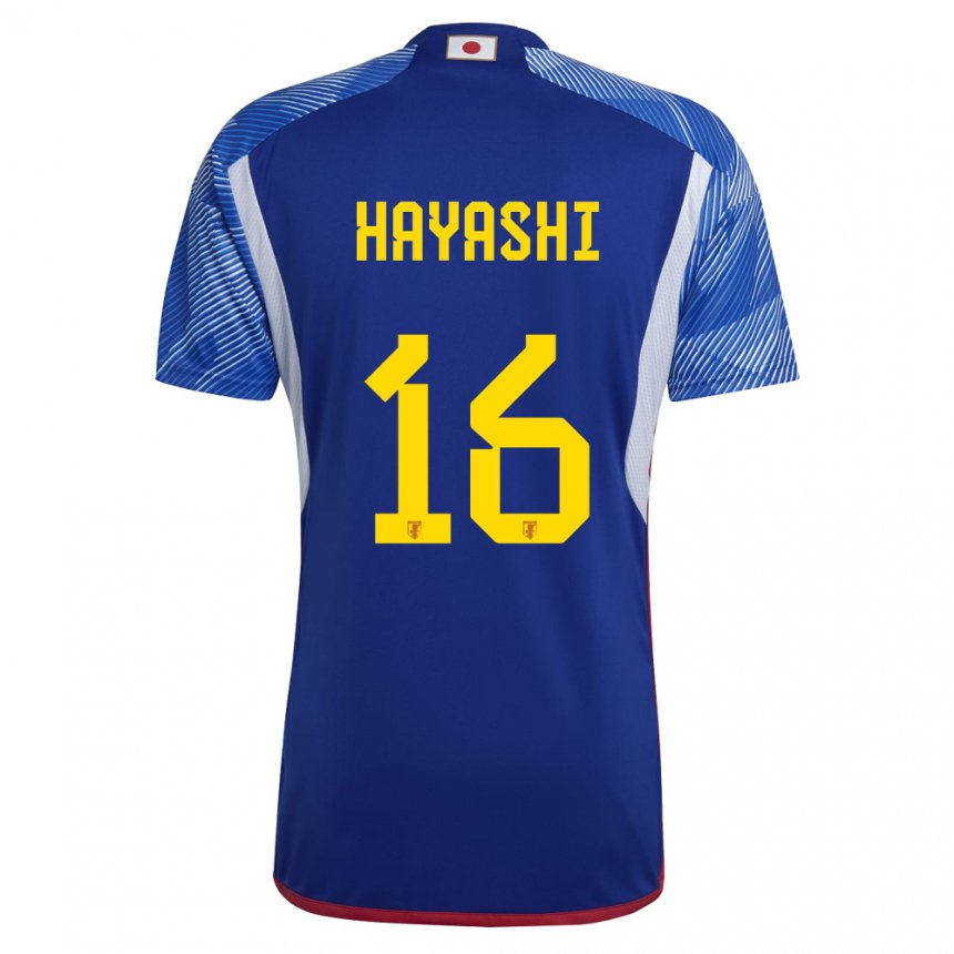 Homem Camisola Japonesa Honoka Hayashi #16 Azul Real Principal 22-24 Camisa