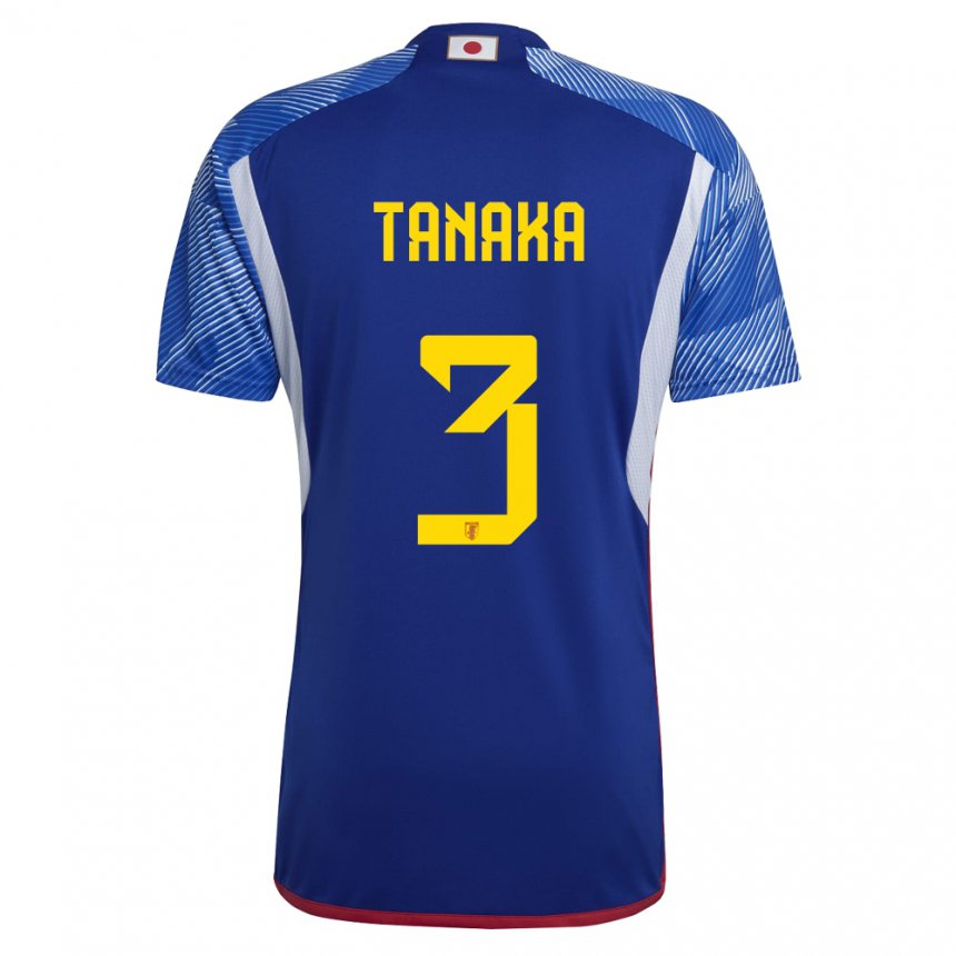 Homem Camisola Japonesa Hayato Tanaka #3 Azul Real Principal 22-24 Camisa