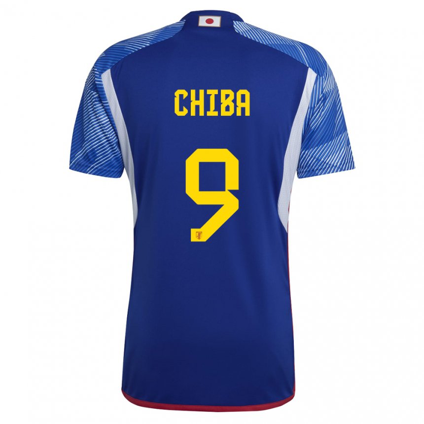 Homem Camisola Japonesa Kanta Chiba #9 Azul Real Principal 22-24 Camisa