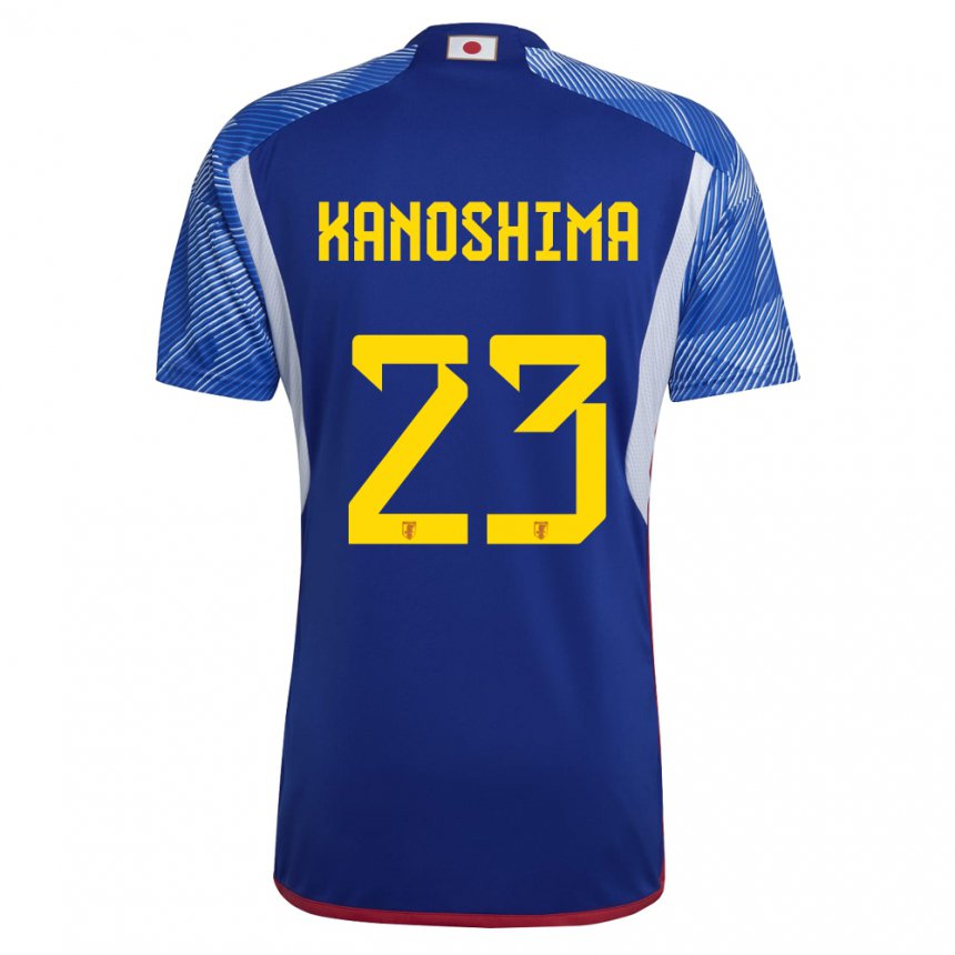 Homem Camisola Japonesa Yu Kanoshima #23 Azul Real Principal 22-24 Camisa