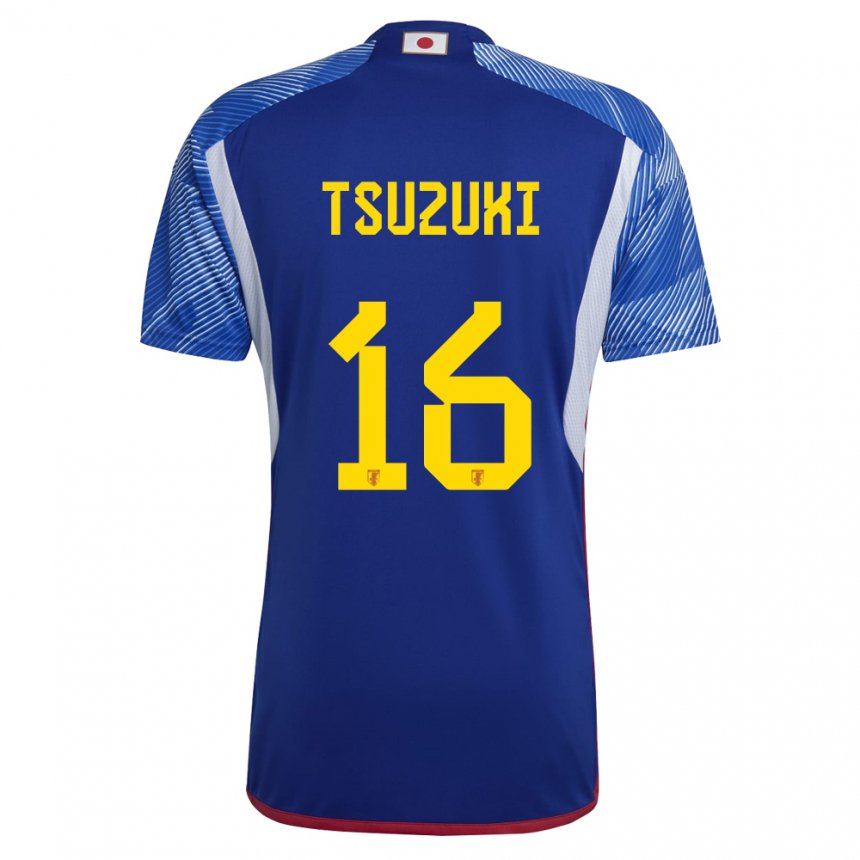 Homem Camisola Japonesa Shunta Tsuzuki #16 Azul Real Principal 22-24 Camisa
