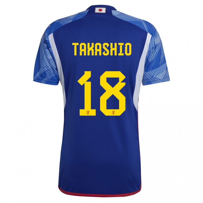 Homem Camisola Japonesa Hayase Takashio #18 Azul Real Principal 22-24 Camisa