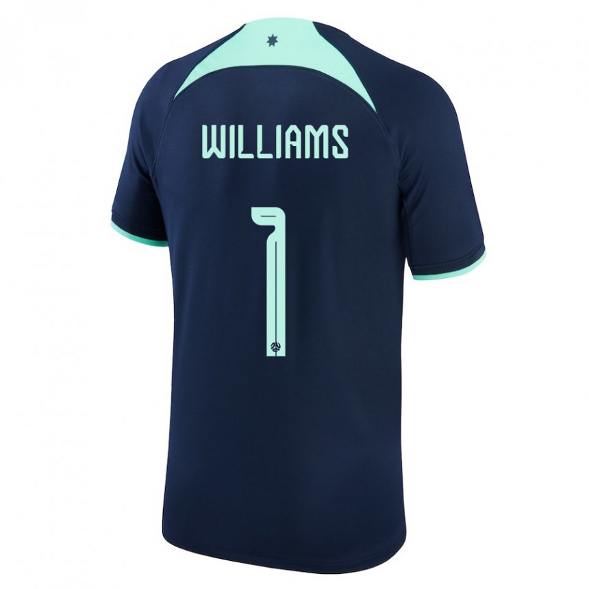 Homem Camisola Australiana Lydia Williams #1 Azul Escuro Alternativa 22-24 Camisa