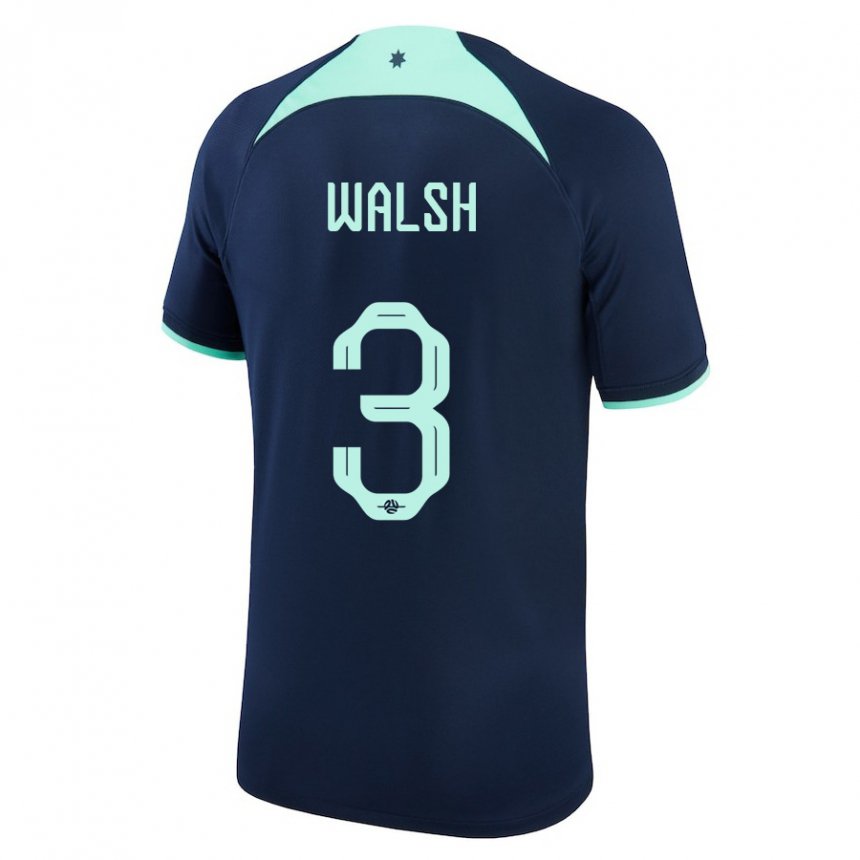 Homem Camisola Australiana Daniel Walsh #3 Azul Escuro Alternativa 22-24 Camisa