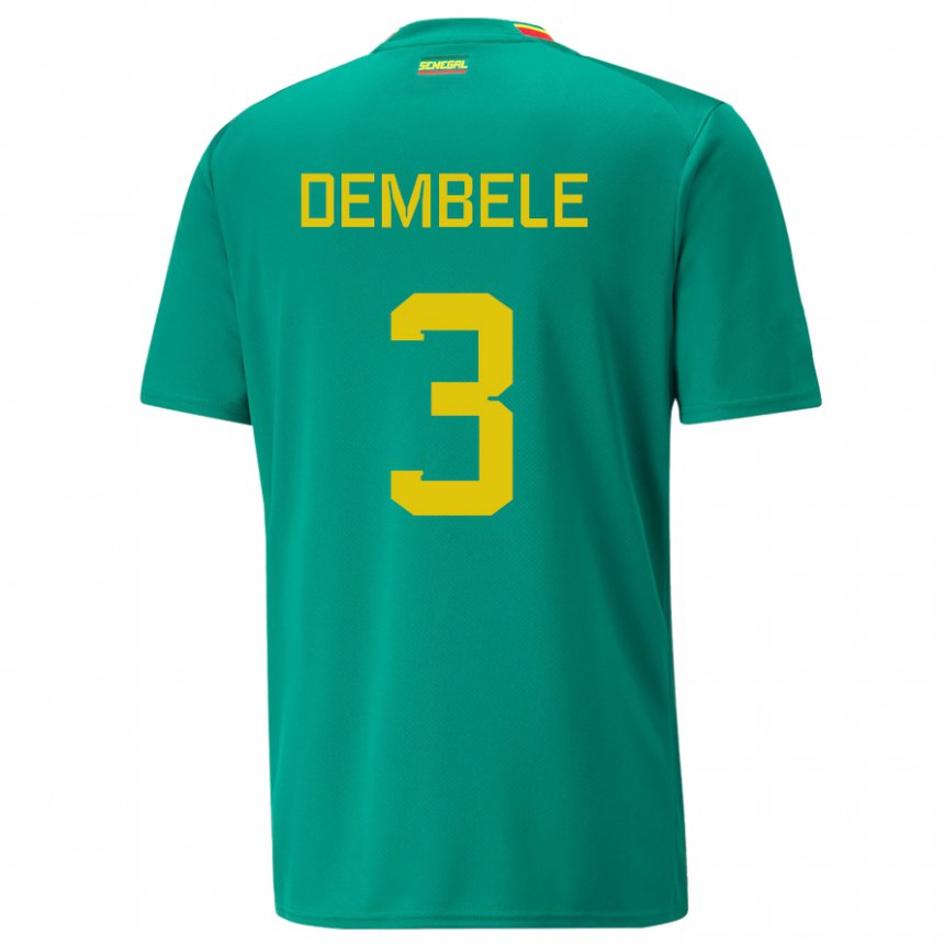 Homem Camisola Senegalesa Anta Dembele #3 Verde Alternativa 22-24 Camisa