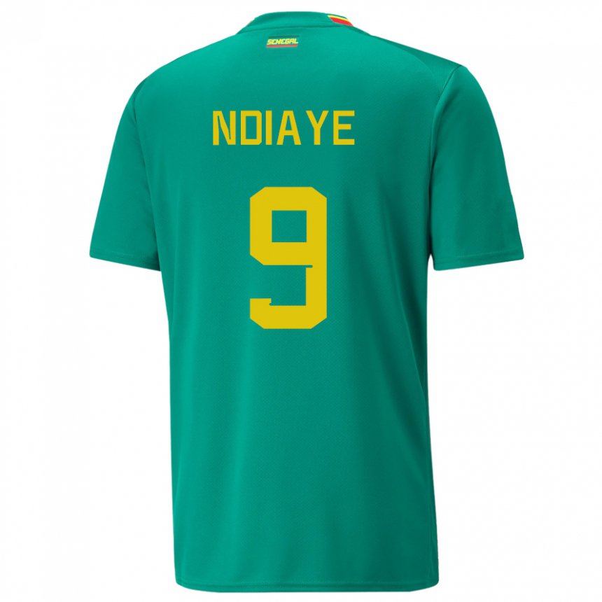 Homem Camisola Senegalesa Nguenar Ndiaye #9 Verde Alternativa 22-24 Camisa