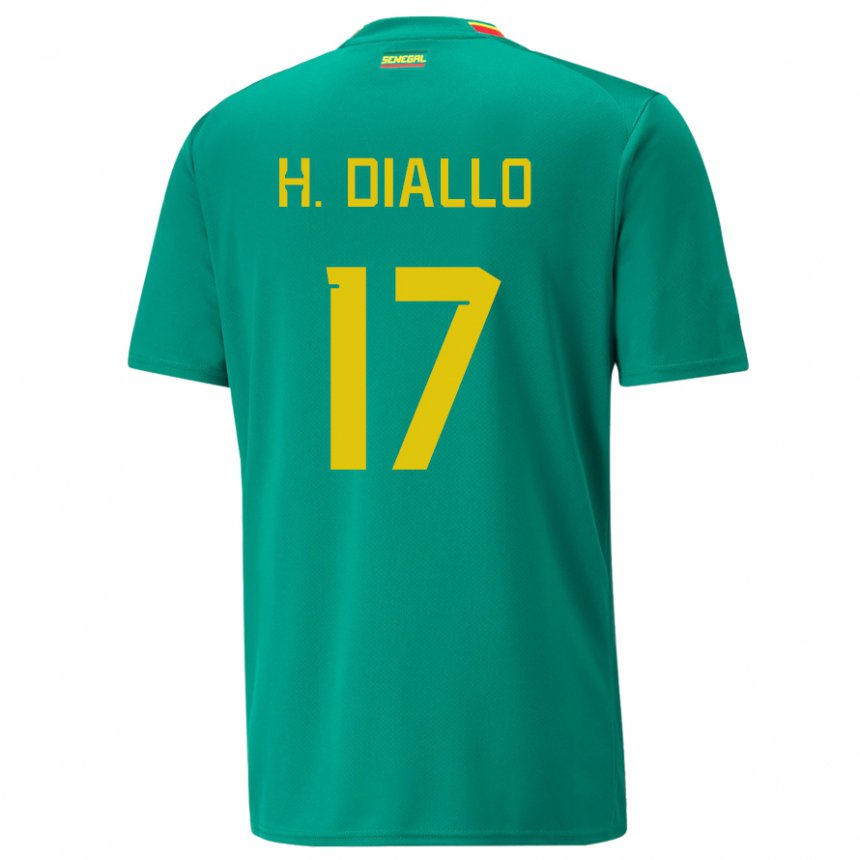 Homem Camisola Senegalesa Hapsatou Malado Diallo #17 Verde Alternativa 22-24 Camisa