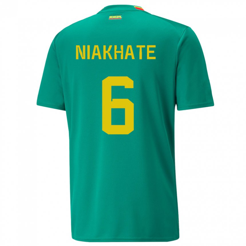 Homem Camisola Senegalesa Niakhate N Diaye #6 Verde Alternativa 22-24 Camisa