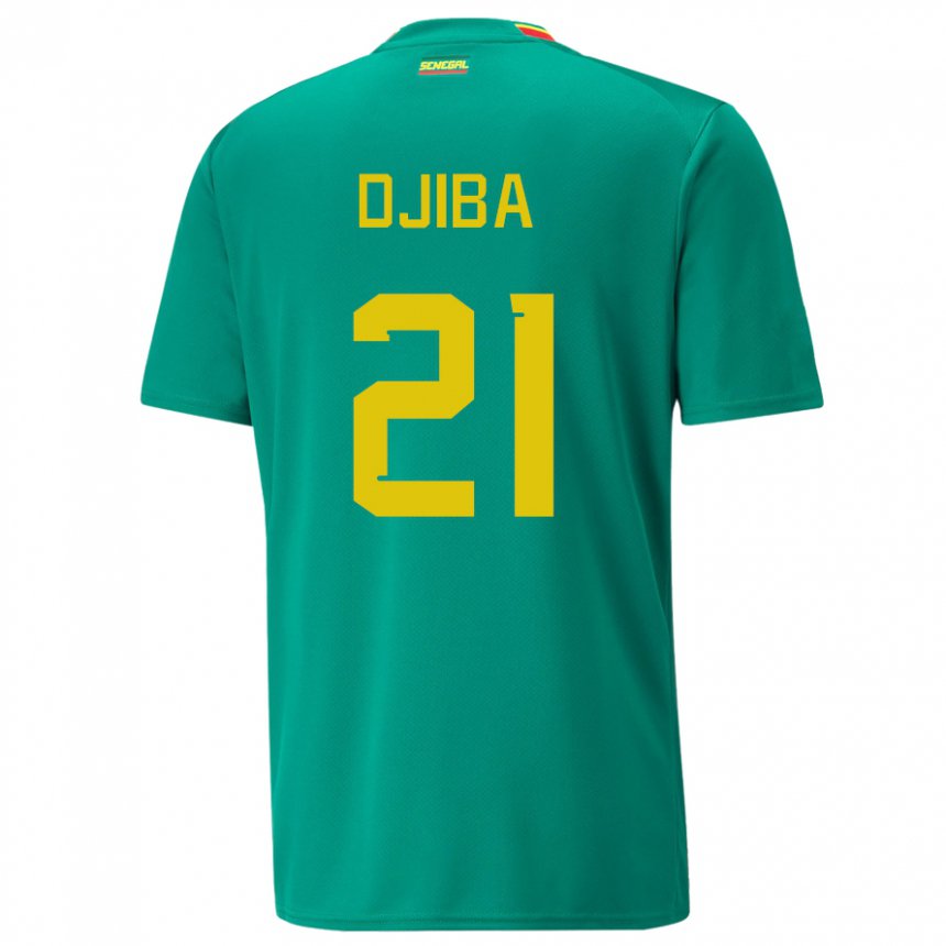 Homem Camisola Senegalesa Francois Djiba #21 Verde Alternativa 22-24 Camisa
