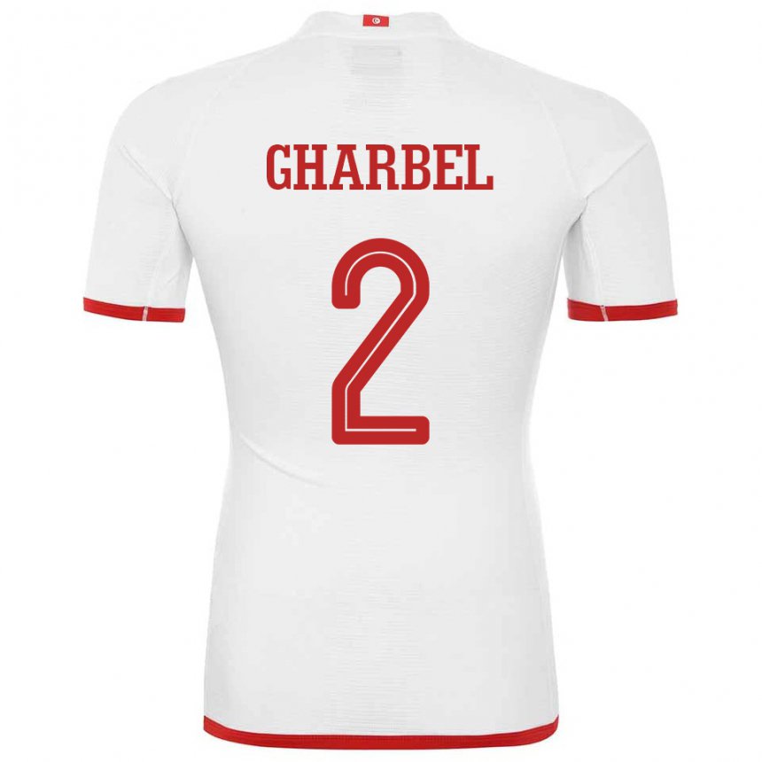 Homem Camisola Tunisiana Mahmoud Gharbel #2 Branco Alternativa 22-24 Camisa