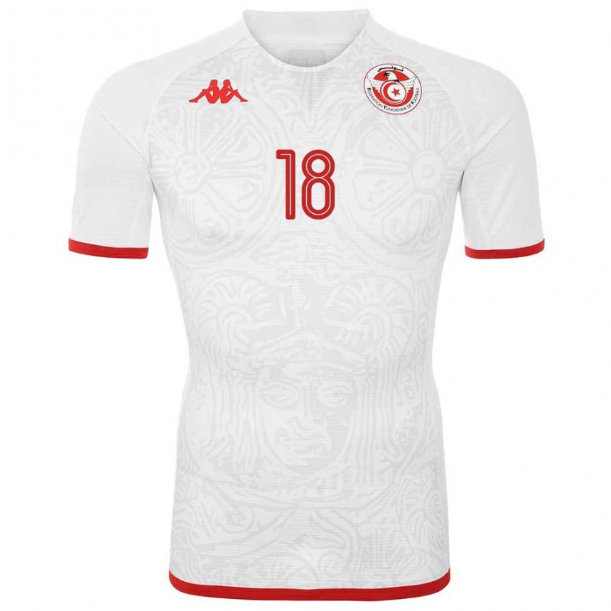 Homem Camisola Tunisiana Mouhamed Dhaoui #18 Branco Alternativa 22-24 Camisa