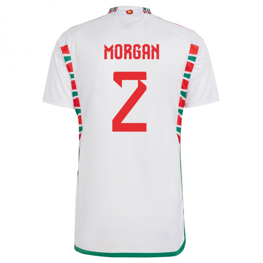 Homem Camisola Galesa Ffion Morgan #2 Branco Alternativa 22-24 Camisa