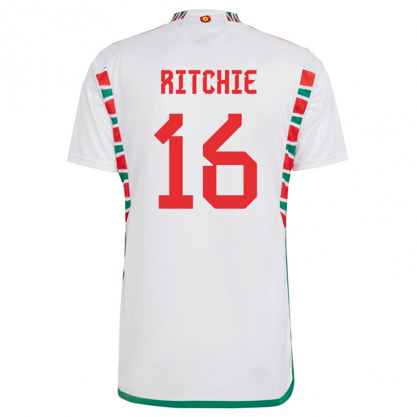 Homem Camisola Galesa Amelia Ritchie #16 Branco Alternativa 22-24 Camisa