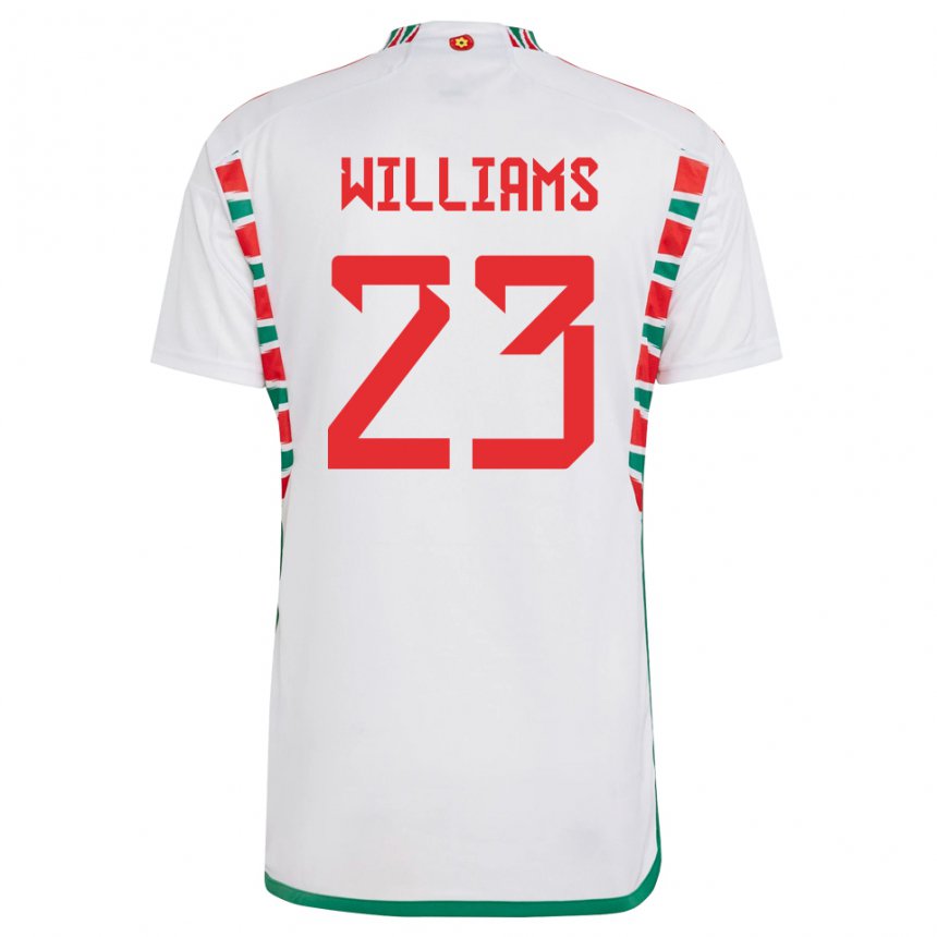 Homem Camisola Galesa Chloe Williams #23 Branco Alternativa 22-24 Camisa