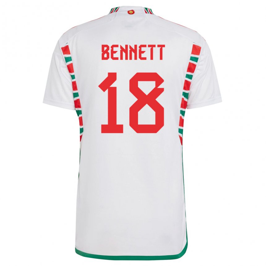 Homem Camisola Galesa Murphy Bennett #18 Branco Alternativa 22-24 Camisa