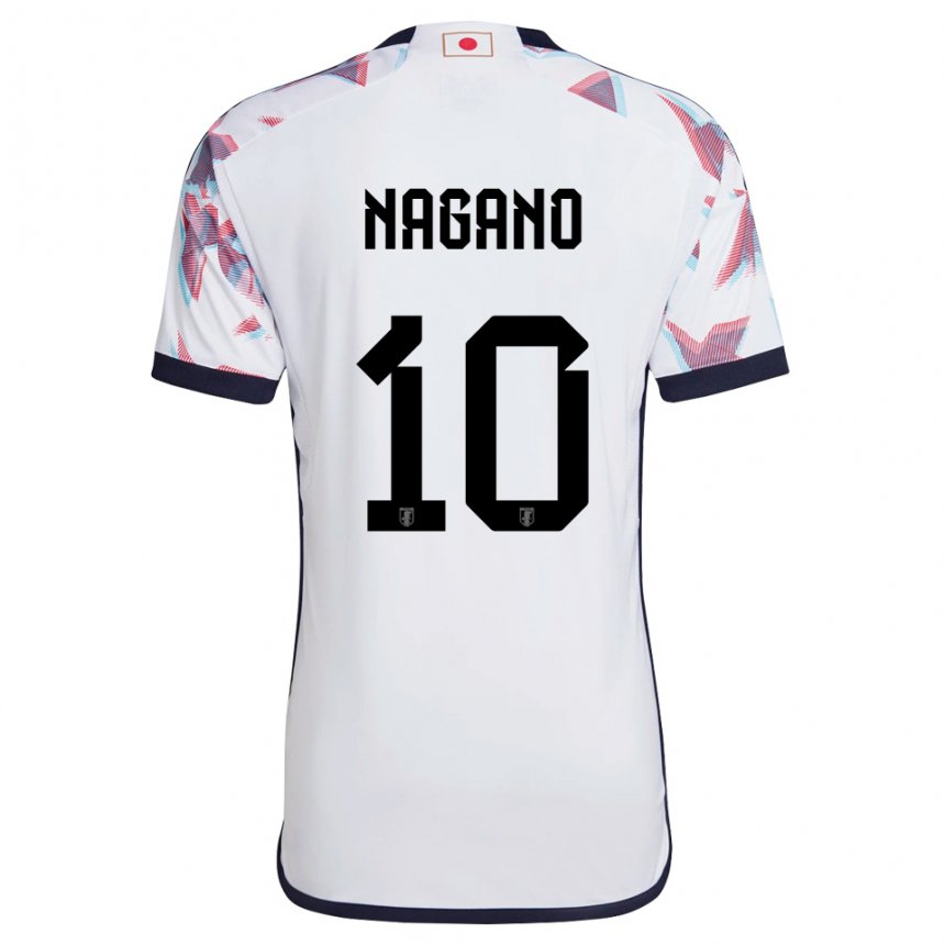 Homem Camisola Japonesa Fuka Nagano #10 Branco Alternativa 22-24 Camisa