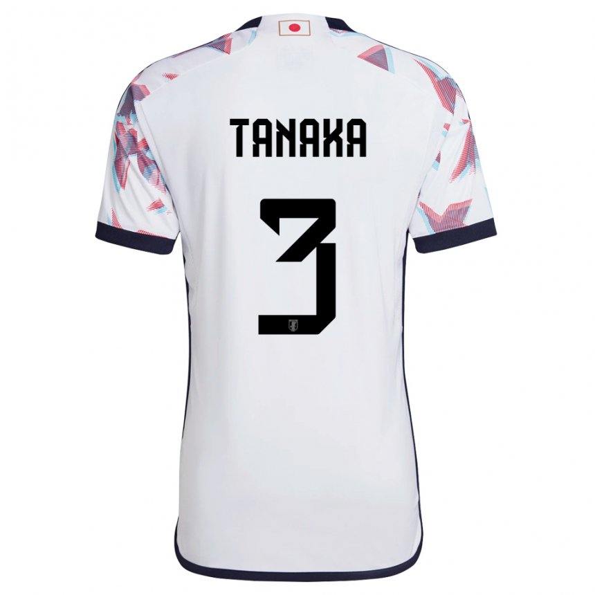 Homem Camisola Japonesa Hayato Tanaka #3 Branco Alternativa 22-24 Camisa