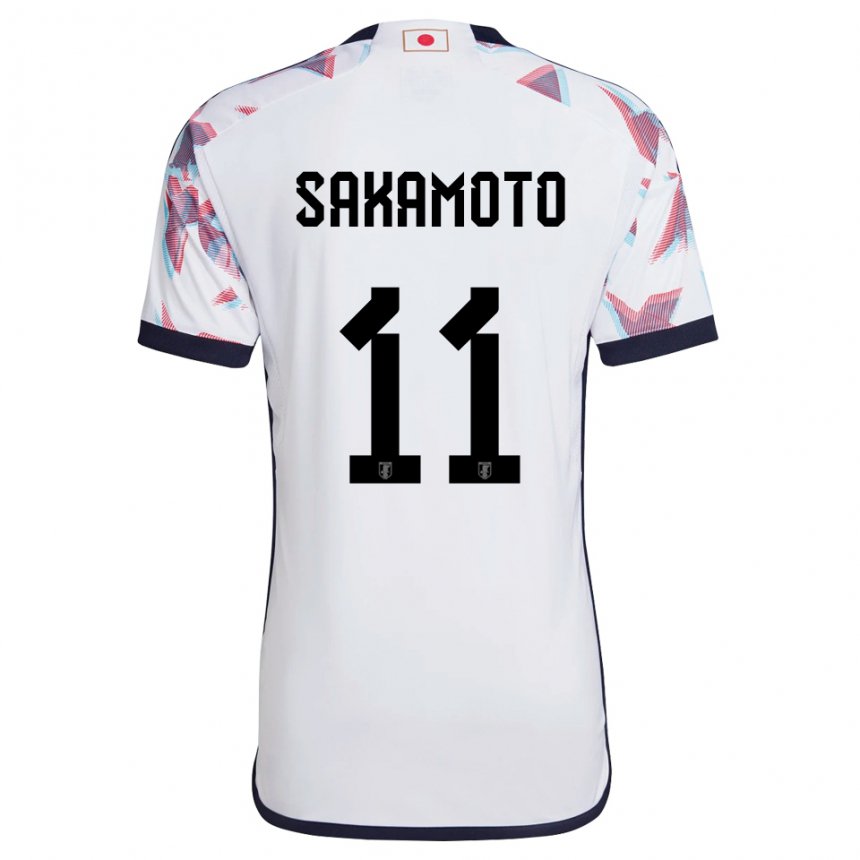 Homem Camisola Japonesa Isa Sakamoto #11 Branco Alternativa 22-24 Camisa