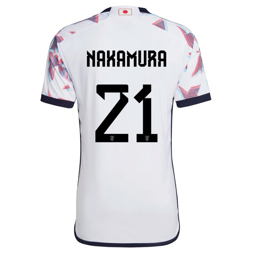 Homem Camisola Japonesa Jiro Nakamura #21 Branco Alternativa 22-24 Camisa