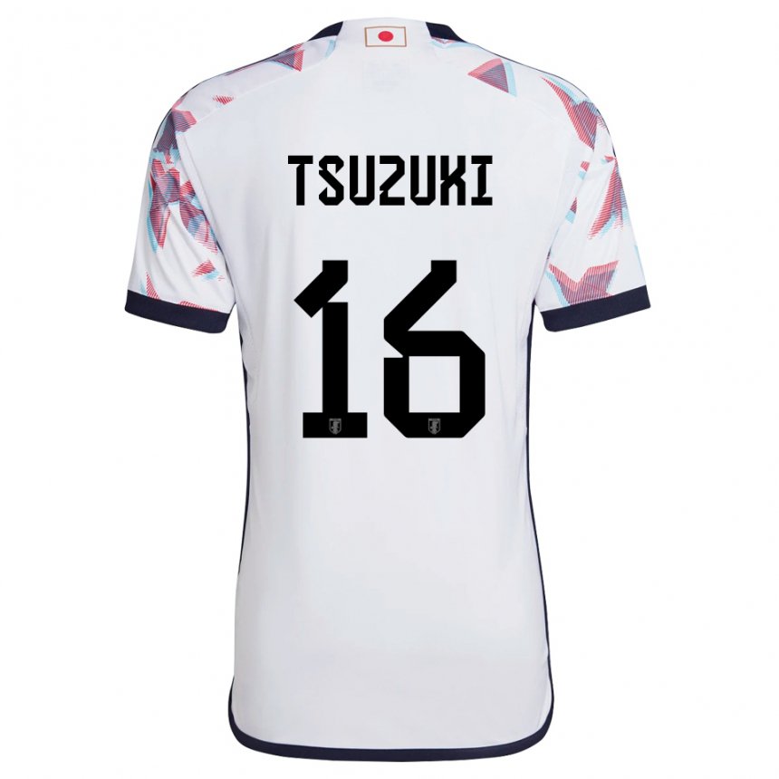 Homem Camisola Japonesa Shunta Tsuzuki #16 Branco Alternativa 22-24 Camisa