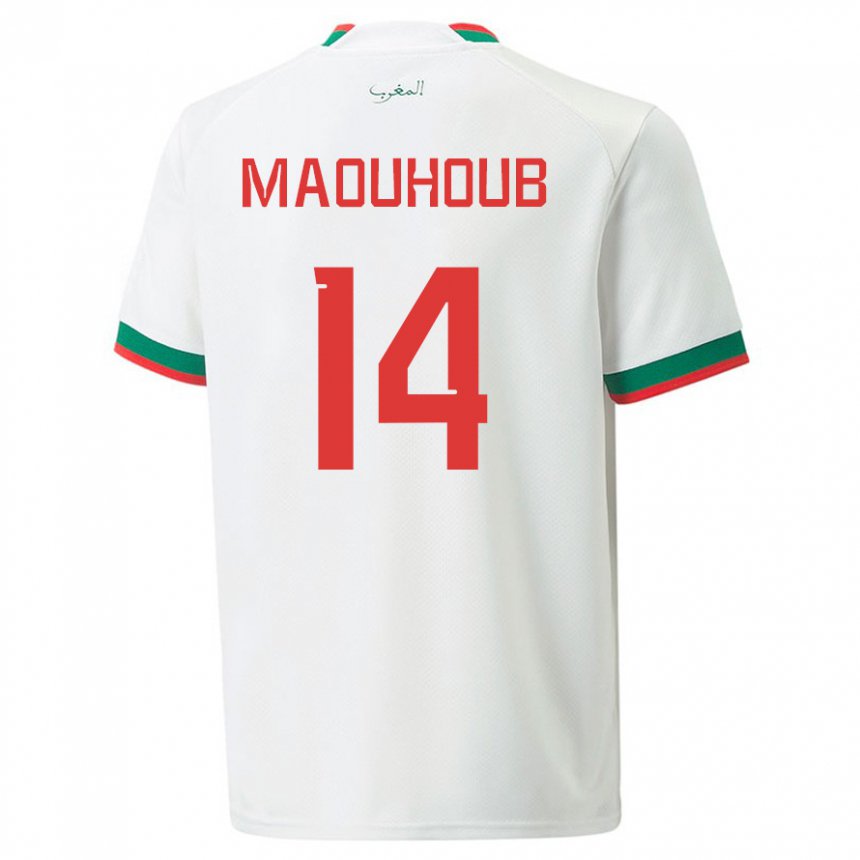 Homem Camisola Marroquina El Mehdi Maouhoub #14 Branco Alternativa 22-24 Camisa