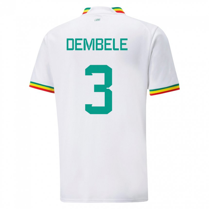 Mulher Camisola Senegalesa Anta Dembele #3 Branco Principal 22-24 Camisa