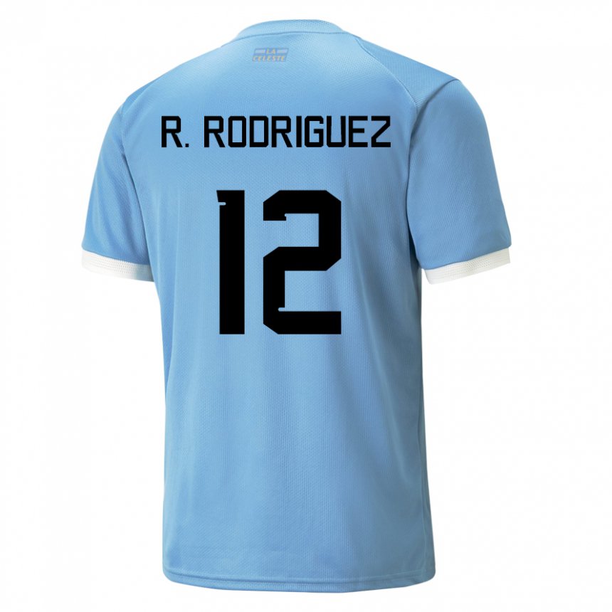 Mulher Camisola Uruguaia Randall Rodriguez #12 Azul Principal 22-24 Camisa