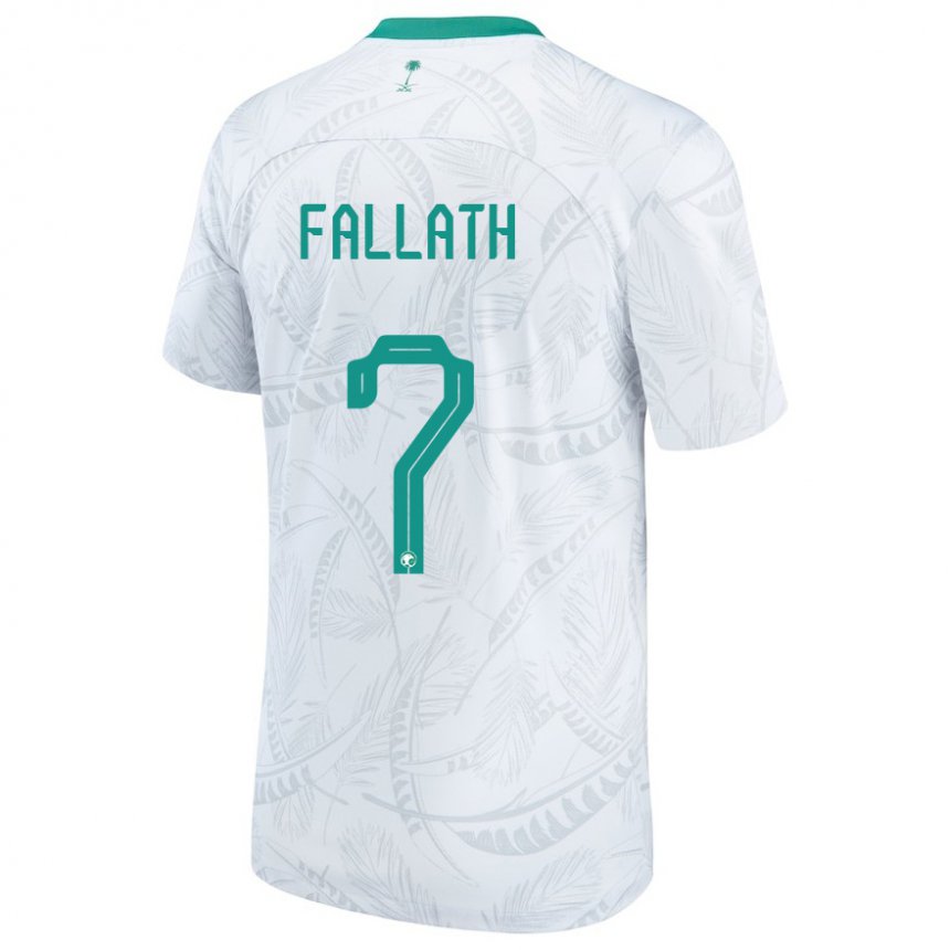 Mulher Camisola Saudita Fahad Fallath #7 Branco Principal 22-24 Camisa