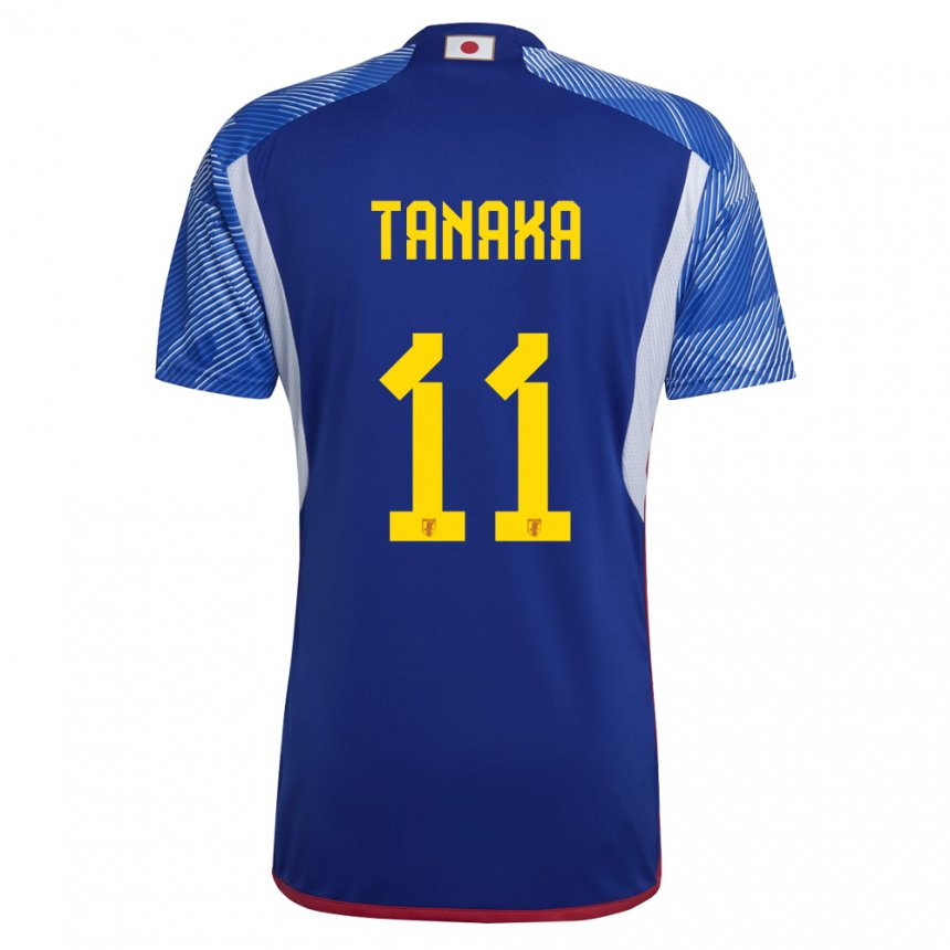 Mulher Camisola Japonesa Mina Tanaka #11 Azul Real Principal 22-24 Camisa