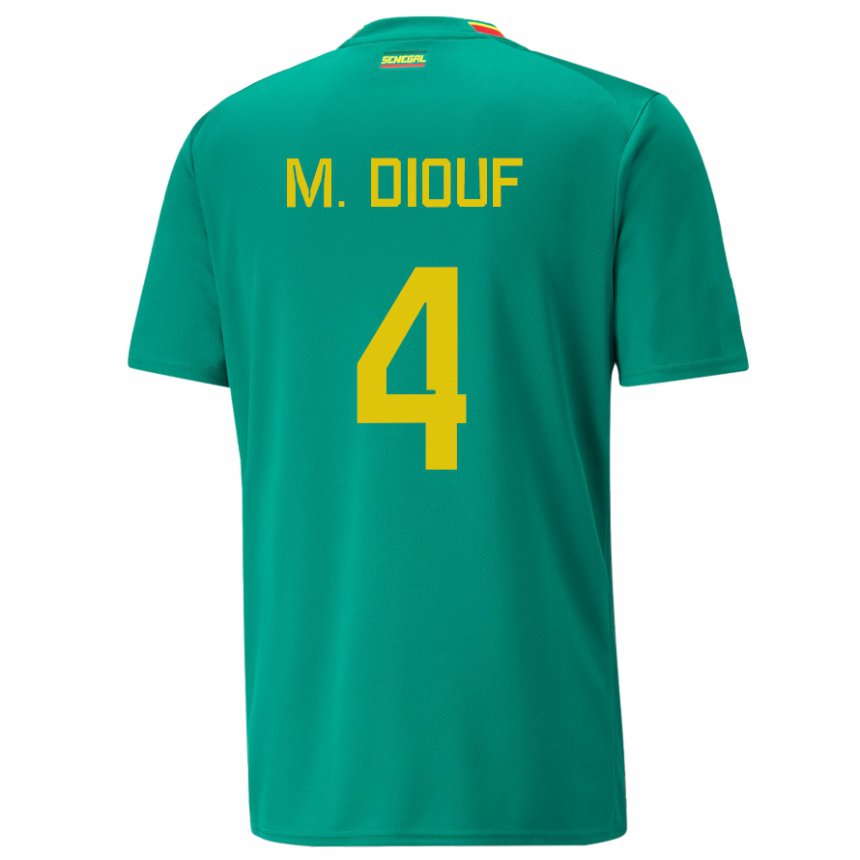 Mulher Camisola Senegalesa Mame Diarra Diouf #4 Verde Alternativa 22-24 Camisa