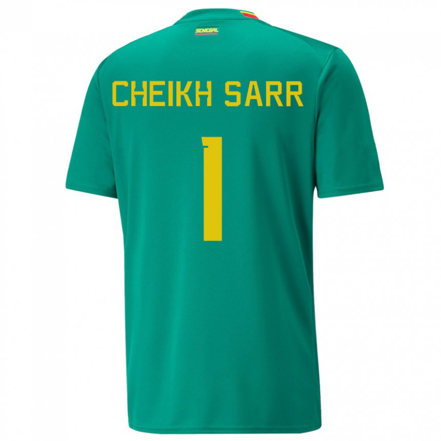 Mulher Camisola Senegalesa Cheikh Sarr #1 Verde Alternativa 22-24 Camisa