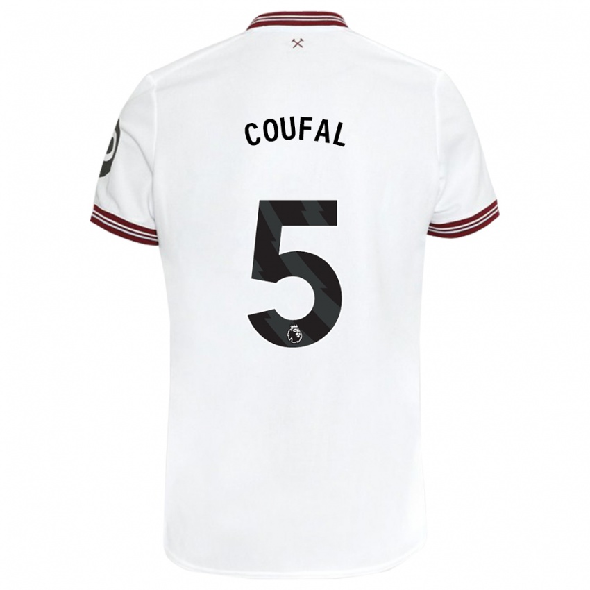 Criança Camisola Vladimir Coufal #5 Branco Alternativa 2023/24 Camisa