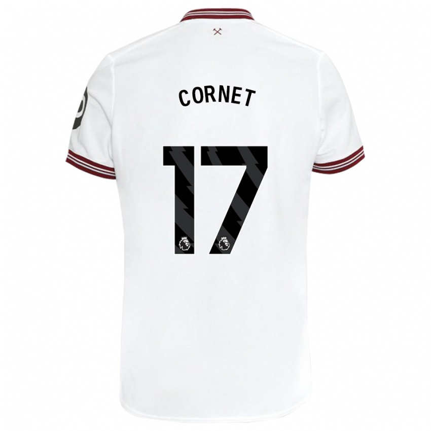 Criança Camisola Maxwel Cornet #17 Branco Alternativa 2023/24 Camisa