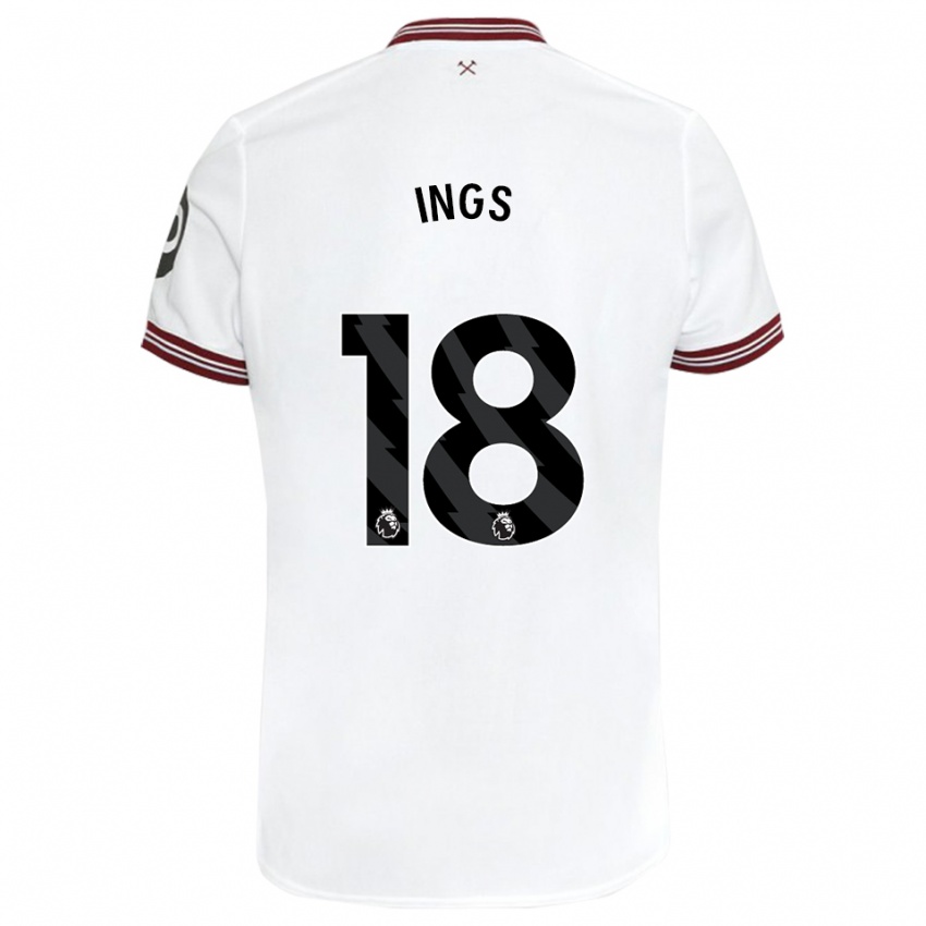 Criança Camisola Danny Ings #18 Branco Alternativa 2023/24 Camisa