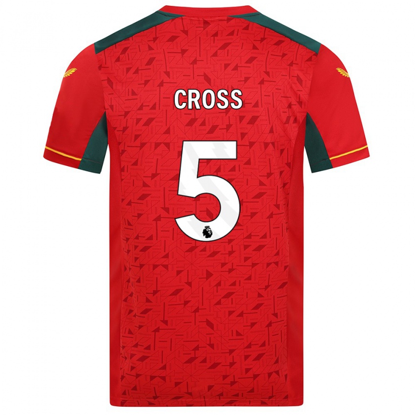 Criança Camisola Emma Cross #5 Vermelho Alternativa 2023/24 Camisa