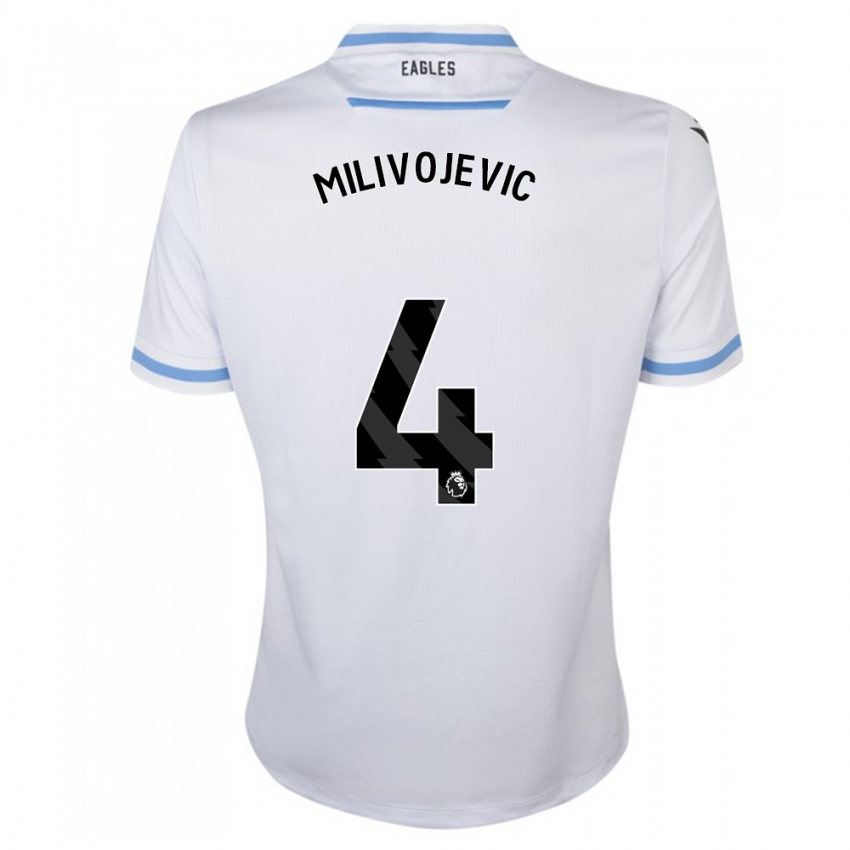 Criança Camisola Luka Milivojevic #4 Branco Alternativa 2023/24 Camisa