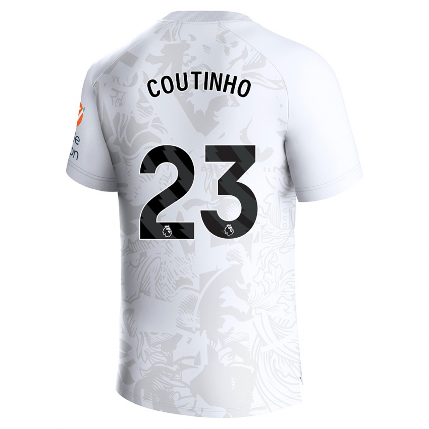 Criança Camisola Philippe Coutinho #23 Branco Alternativa 2023/24 Camisa
