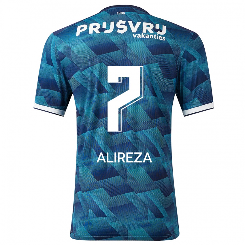 Criança Camisola Alireza Jahanbakhsh #7 Azul Alternativa 2023/24 Camisa